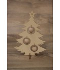 Stojaca ozdoba - vianočný stromček s  guľkami